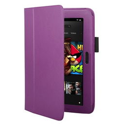 翊可wip47 Kindle Fire HD支架保護套 紫色炫彩，便攜防護新選擇